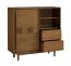 Commode / Buffet / Chêne caramel / 109 x 43 x 111 cm / 2 portes coulissantes / Système de portes coulissantes avec fermeture amortie / 3 étagères / 5 compartiments / 2 tiroirs / Inginele 03
