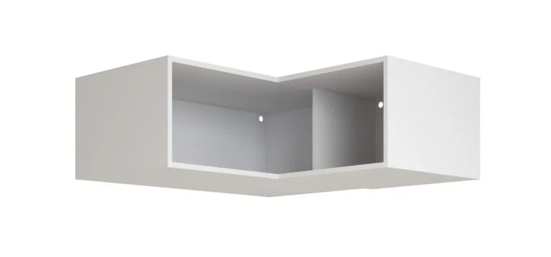 Rehausse pour armoire d'angle / Couleur : Blanc / Cadre à angle droit / Dimensions : 108,5 x 55 x 38,5 cm