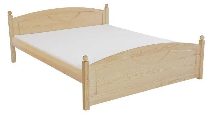 Lit en bois 160 x 200 cm Pin massif Naturel avec sommier à lattes Abbildung