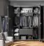 Armoire à portes battantes / armoire Chiflero 15, couleur : noir - Dimensions : 239 x 185 x 57 cm (H x L x P)