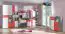 Chambre des jeunes - étagère suspendue / étagère murale Klemens 10, couleur : rose / gris - Dimensions : 19 x 70 x 17 cm (h x l x p)
