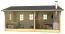 Maison de sauna Oblitzen avec plancher - Maison en madriers de 70 mm, Surface au sol : 21,5 m², Toit en bâtière