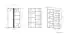 Vitrine Tullahoma 03, porte vitrée à droite, Couleur : Chêne / Blanc brillant - Dimensions : 143 x 92 x 42 cm (h x l x p), avec 1 porte et 9 compartiments