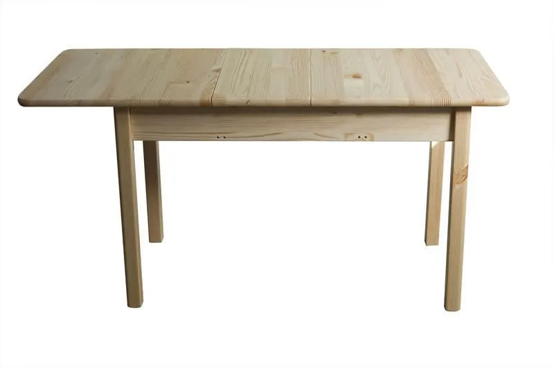 Table à manger Table de la salle à manger 120x75 cm Pin massif, Extensible jusqu'à 155, Couleur: Naturel Abbildung
