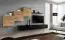 Exceptionnel meuble-paroi Balestrand 157, couleur : chêne wotan / noir - dimensions : 150 x 330 x 40 cm (h x l x p), avec fonction push-to-open