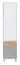 Chambre de jeunes - Armoire Burdinne 04, Couleur : Blanc / Chêne / Gris - Dimensions : 190 x 45 x 40 cm (H x L x P)