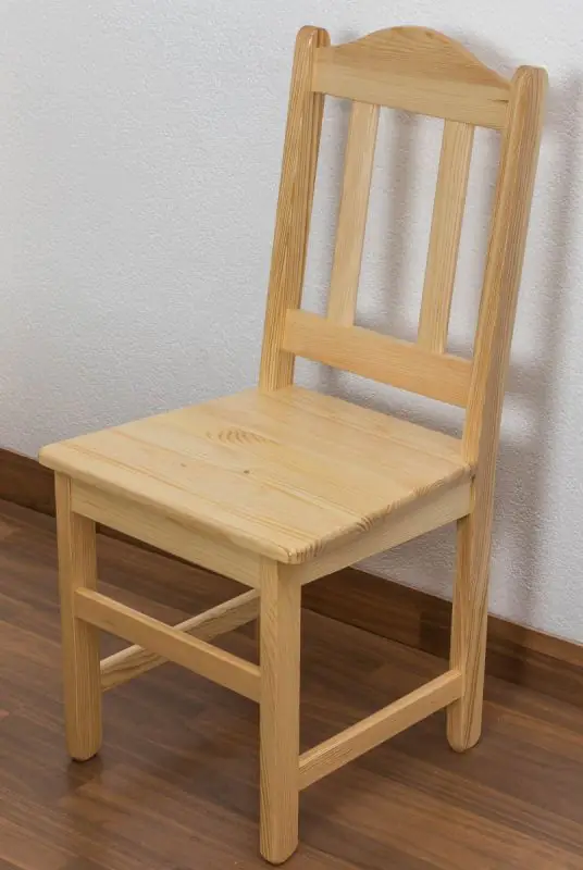 Chaise en bois de pin massif, naturel Junco 247 - Dimensions 95 x 44 x 46 cm