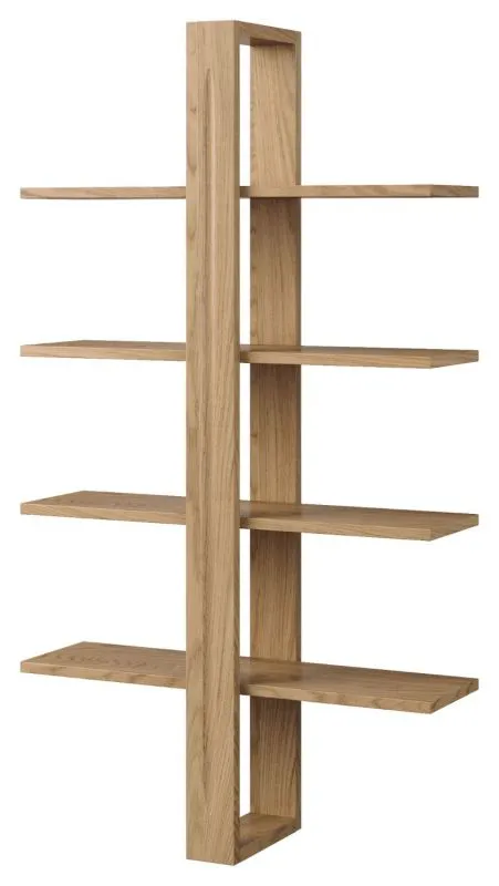 Étagère murale Gorica 17 | Chêne doré | 120 x 68 x 24 cm | 4 étagères | Design élégant et robuste