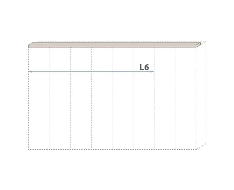 Cadre supérieur à LED pour armoire à portes battantes / Armoire Neiafu et modules d'extension, couleur : cachemire, lot de 2, Largeur : 272 cm