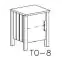 Table de nuit Milo 18, couleur : blanc, bois de pin massif - Dimensions : 52 x 41 x 36 cm (h x l x p)