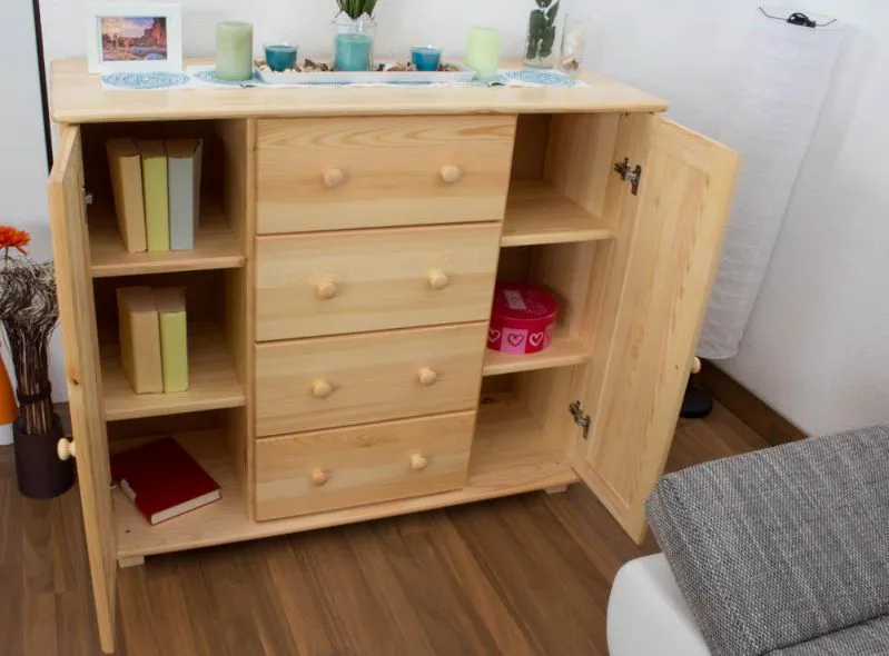 Buffet, Bois massif, 118 cm de large Abbildung