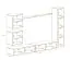 Elégant meuble-paroi Balestrand 120, couleur : gris / blanc - dimensions : 180 x 280 x 40 cm (h x l x p), avec fonction push-to-open