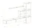 Meuble-paroi au design exceptionnel Balestrand 302, couleur : noir / chêne wotan - dimensions : 200 x 310 x 40 cm (h x l x p), avec fonction push-to-open