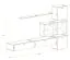 Meuble-paroi au design moderne Kongsvinger 109, Couleur : Chêne Wotan / Blanc brillant - Dimensions : 200 x 310 x 40 cm (H x L x P), avec éclairage LED
