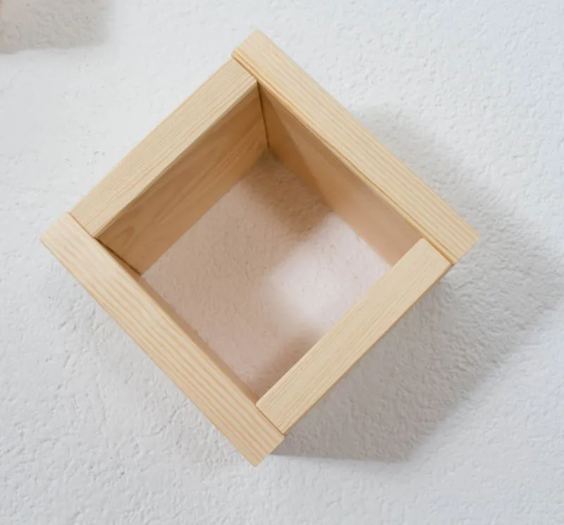Étagère murale en pin massif naturel Junco 283D | 15 x 15 x 12 cm | Compacte et pratique
