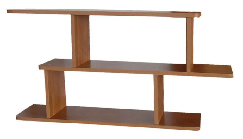 Étagère murale suspendue Grogol 06 | Finition érable | 56 x 120 x 22 cm | Design moderne et gain de place