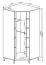 Armoire d'angle avec beaucoup d'espace de rangement Gondomar 04, Couleur : Chêne Artisan - Dimensions : 195 x 92 x 92 cm (h x l x p), avec 2 barres de penderie et 10 compartiments