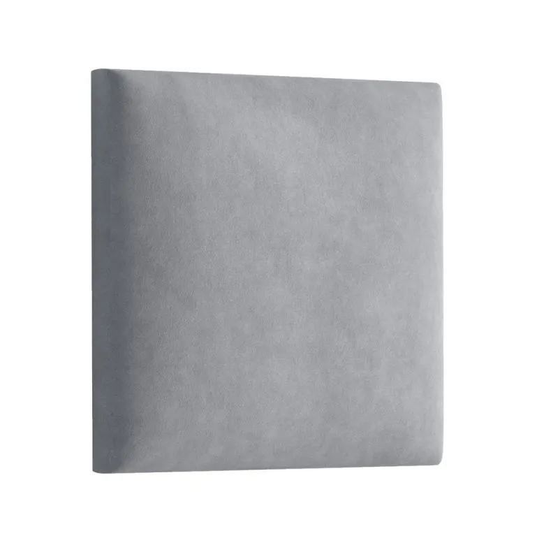 Panneaux rembourrés, lot de 10, Couleur : Gris, Revêtement : Velours, dimensions : 50 x 40 cm