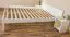 Lit double / lit d'appoint en pin massif blanc 77, avec sommier à lattes - 180 x 200 cm (l x L)