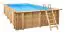 Piscine de jardin rectangulaire Sunnydream 08, 7,90 x 4,00 mètres, avec système de filtration Premium, média filtrant, échelle de piscine, liner de piscine, voile de fond et voile de paroi, raccords d'angle en acier inoxydable