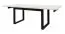 Table de salle à manger à ralonge Ourense 05, couleur : Marbre blanc / Noir - dimensions : 160-240 x 90 cm (l x p)