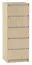 Commode Kiunga 05, couleur : hêtre / blanc - Dimensions : 112 x 42 x 40 cm (H x L x P)