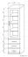 Vitrine Pamulang 01, couleur : Chêne de Sonoma - Dimensions : 200 x 52 x 40 cm (H x L x P)