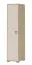 Armoire à portes battantes / armoire 10, couleur : hêtre / crème - 198 x 44 x 56 cm (h x l x p)