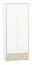 Armoire penderie Forks 01 | 2 portes, 1 tiroir, 2 compartiments | 200 x 80 x 51 cm | Chêne / Blanc