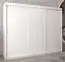 Armoire à portes coulissantes / Penderie Bisaurin 6A, Couleur : Blanc mat - Dimensions : 200 x 250 x 62 cm ( h x l x p)
