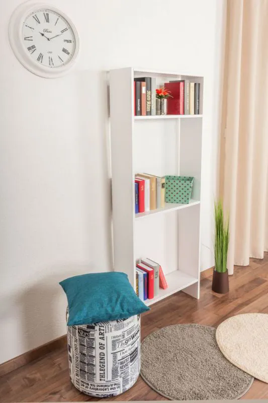 Étagère Easy Möbel S10 | Bois de hêtre massif blanc laqué | 168 x 64 x 20 cm | Design moderne