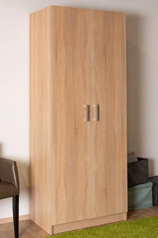 Armoire penderie Plata 06 | Chêne Sonoma | 201 x 80 x 53 cm | Design moderne et fonctionnalité
