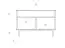 Commode Kumeu 20, en bois de hêtre massif huilé - Dimensions : 65 x 97 x 45 cm (H x L x P)