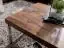 Table basse artisanale en bois massif de Sheesham Apolo 181, Couleur : Sheesham / Chrome - Dimensions : 40 x 60 x 120 cm (H x L x P)