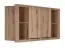 Armoire suspendue / Dessus de lit Cerdanyola 15, Couleur : Chêne / Gris - Dimensions : 81 x 175 x 46 cm (H x L x P)