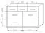 Commode Kerowagi 15, couleur : chêne Sonoma - Dimensions : 77 x 115 x 41 cm (H x L x P)