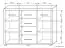 Commode Kerowagi 12, couleur : chêne Sonoma - Dimensions : 105 x 140 x 41 cm (H x L x P)