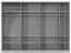 Armoire à portes battantes / armoire avec cadre Siumu 26, Couleur : Blanc / Blanc brillant - 226 x 322 x 60 cm (H x L x P)