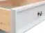 Table de toilette Gyronde 35, pin massif, Couleur : Blanc / Noyer - 85 x 93 x 45 cm (H x L x P)