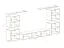 Mur de salon avec grand espace de rangement Balestrand 54, Couleur : Noir / Blanc - dimensions : 150 x 320 x 40 cm (h x l x p), avec cinq portes