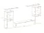 Meuble-paroi au design raffiné Balestrand 219, couleur : chêne wotan / blanc - dimensions : 160 x 320 x 40 cm (h x l x p), avec cinq portes
