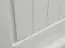 Vitrine Gyronde 14, charnière de porte à droite, pin massif, laqué blanc - 190 x 60 x 45 cm (H x L x P)