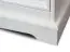 Vitrine Gyronde 14, charnière de porte à droite, pin massif, laqué blanc - 190 x 60 x 45 cm (H x L x P)