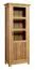 Vitrine massive à cinq compartiments Floresta 06, ouverture de porte : à droite, Naturel, Chêne, 204 x 81 x 48 cm, Stable et durable, avec poignées fines et discrètes