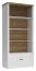 Bibliothèque Segnas 12, Couleur : Pin blanc / Chêne brun - 198 x 90 x 43 cm (H x L x P)