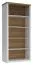Bibliothèque Segnas 14, Couleur : Pin blanc / Chêne brun - 198 x 90 x 43 cm (H x L x P)