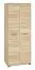 Armoire Vacaville 22, Couleur : Chêne clair de Sonoma - Dimensions : 200 x 80 x 51 cm (h x l x p), avec 2 portes et 4 compartiments