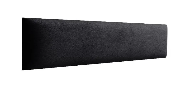 Panneaux rembourrés, lot de 10, Couleur : Noir, Revêtement : Velours, dimensions : 38 x 15 cm