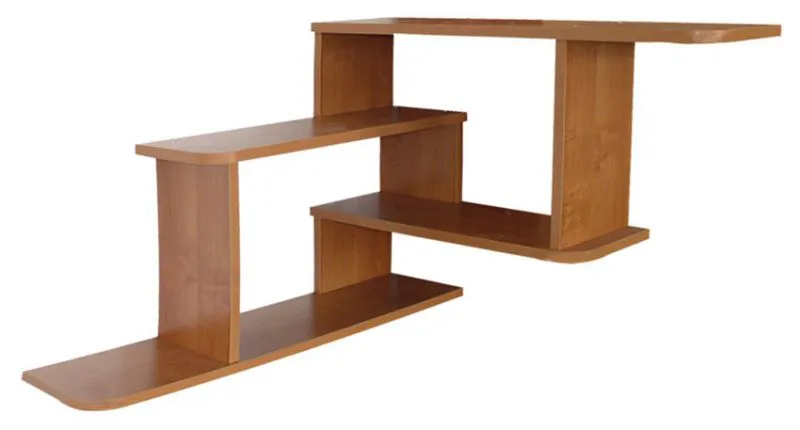 Étagère murale suspendue Grogol 09 | Finition érable | 55 x 80 x 80 cm