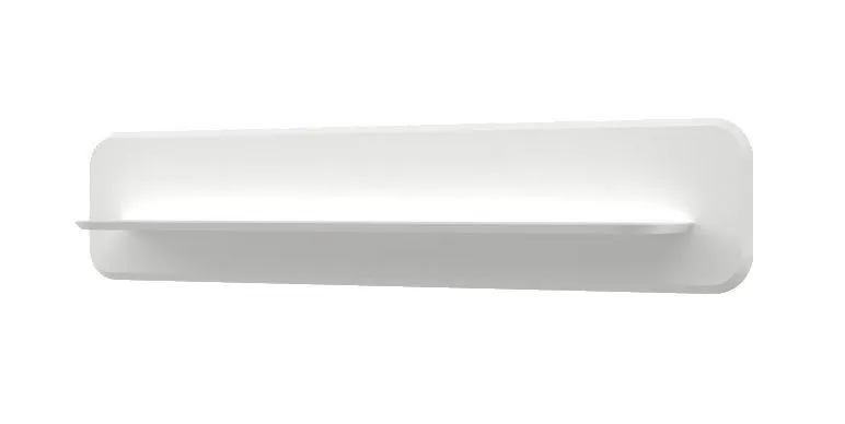 Étagère murale avec éclairage LED | Blanc mat | 140 x 24 x 30 cm | Palauli 05 | Finition UV-Softmatt